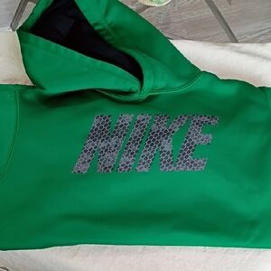 Boys Large Green Hooded Sweatshirt